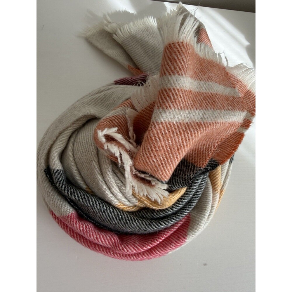 Cozy Wool Blend Striped Scarf – Soft & Warm